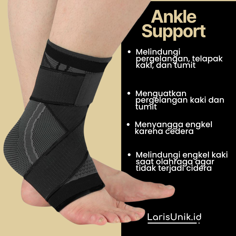 Pelindung Engkel Deker Ankle Support Untuk Kaki Cidera Angkle Brace Lp Support Tumit Anti Lecet Cedera Deker Ankle Olahraga Sport Fitness Perlengkapan Gym Pria Wanita Penyangga Engkel Sakit Sepak Bola Futsal Basket Premium 2023