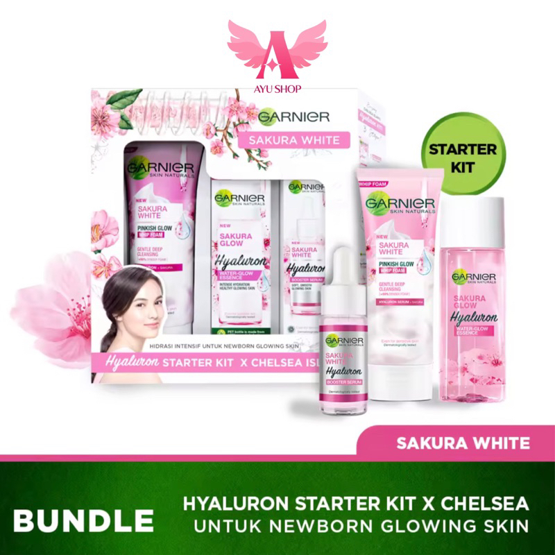 Garnier Sakura Glow Hyaluron Stater Kit X Chelsea