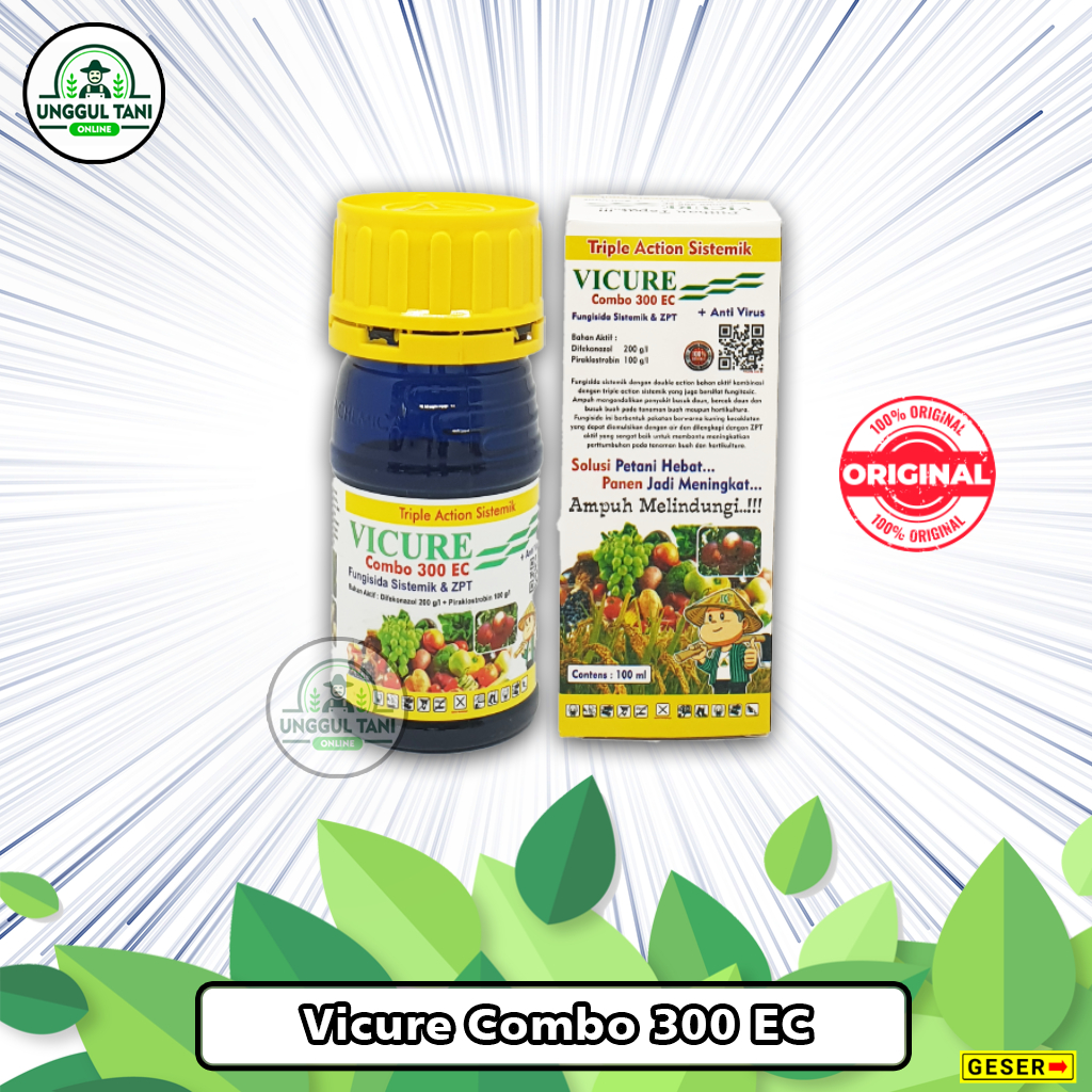 Fungisida Sistemik VICURE COMBO 100.ML Pengendali penyakit jamur & virus tanaman