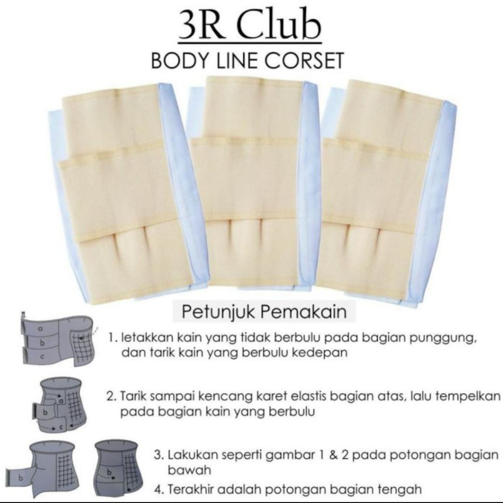 3R Club Body Line Corset 3 Band / Korset