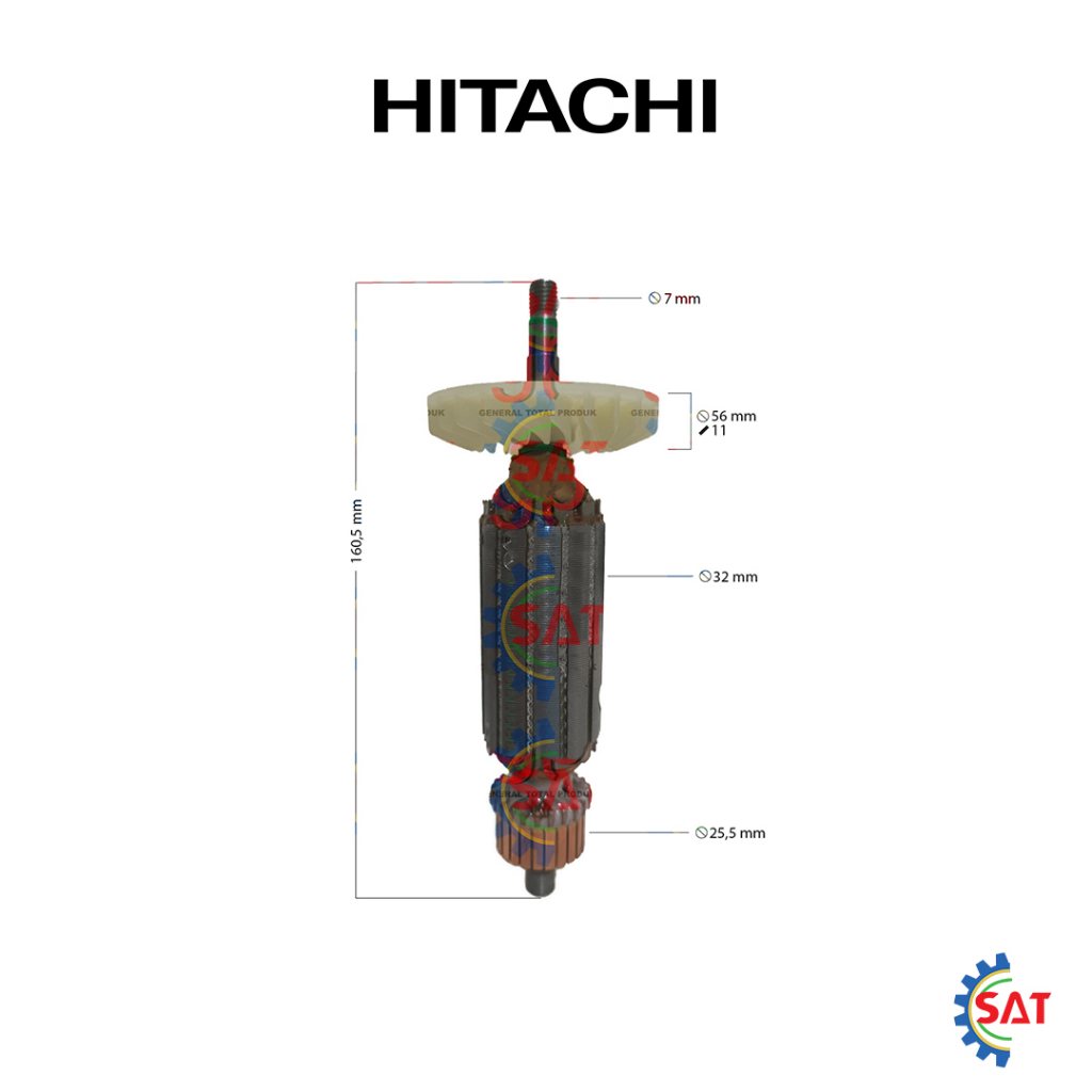 Armature PDA 100M HITACHI Mesin Gerinda / Grenda PDA100M
