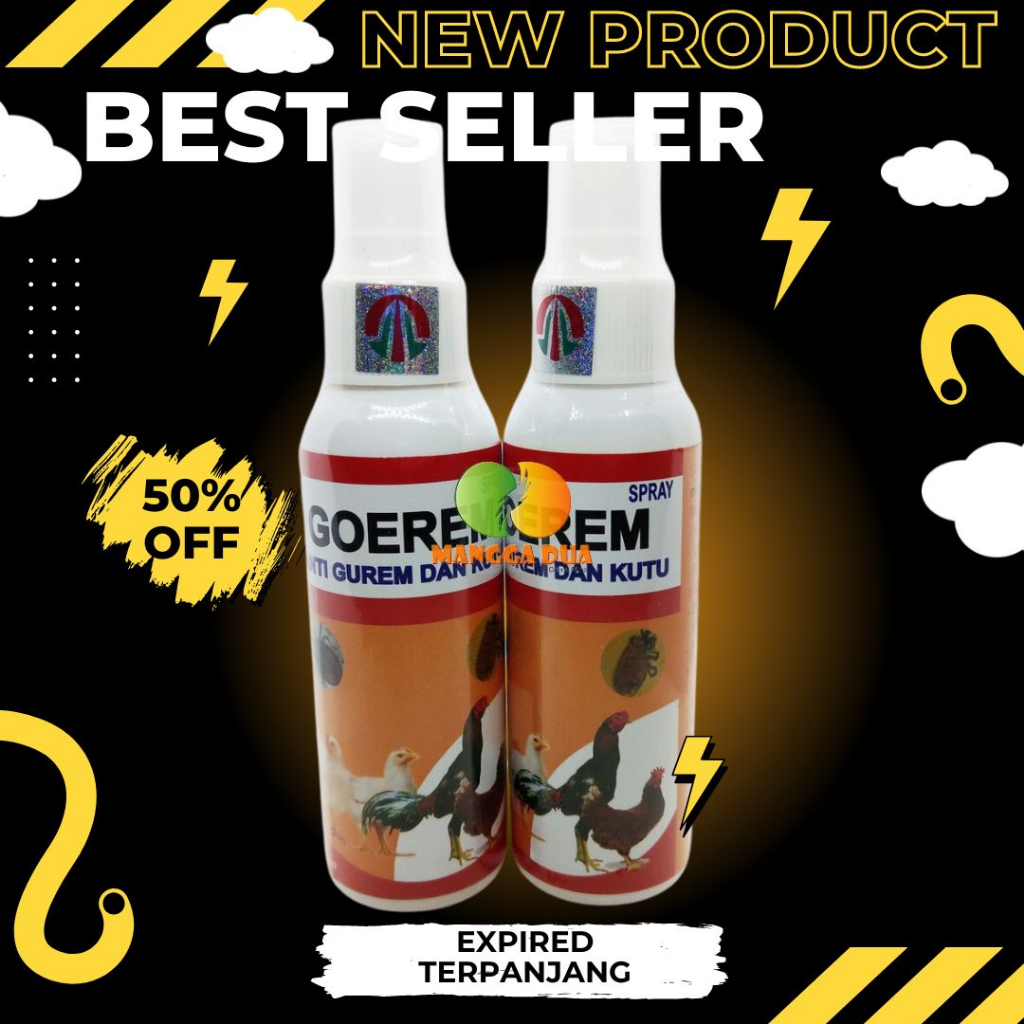 GOEREM AYAM SPRAY 120 ml Original Obat SEMPROT Membasmi Gurem Ayam Kutu Jamur Unggas Bebek