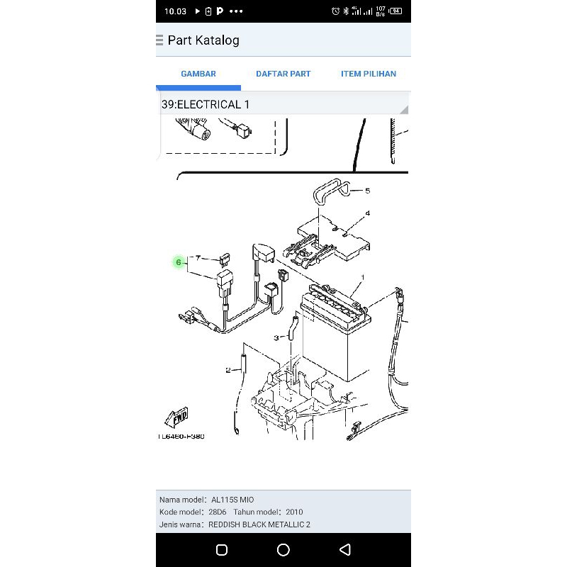 fuse holder assy/rumah sikring komplit Yamaha mio