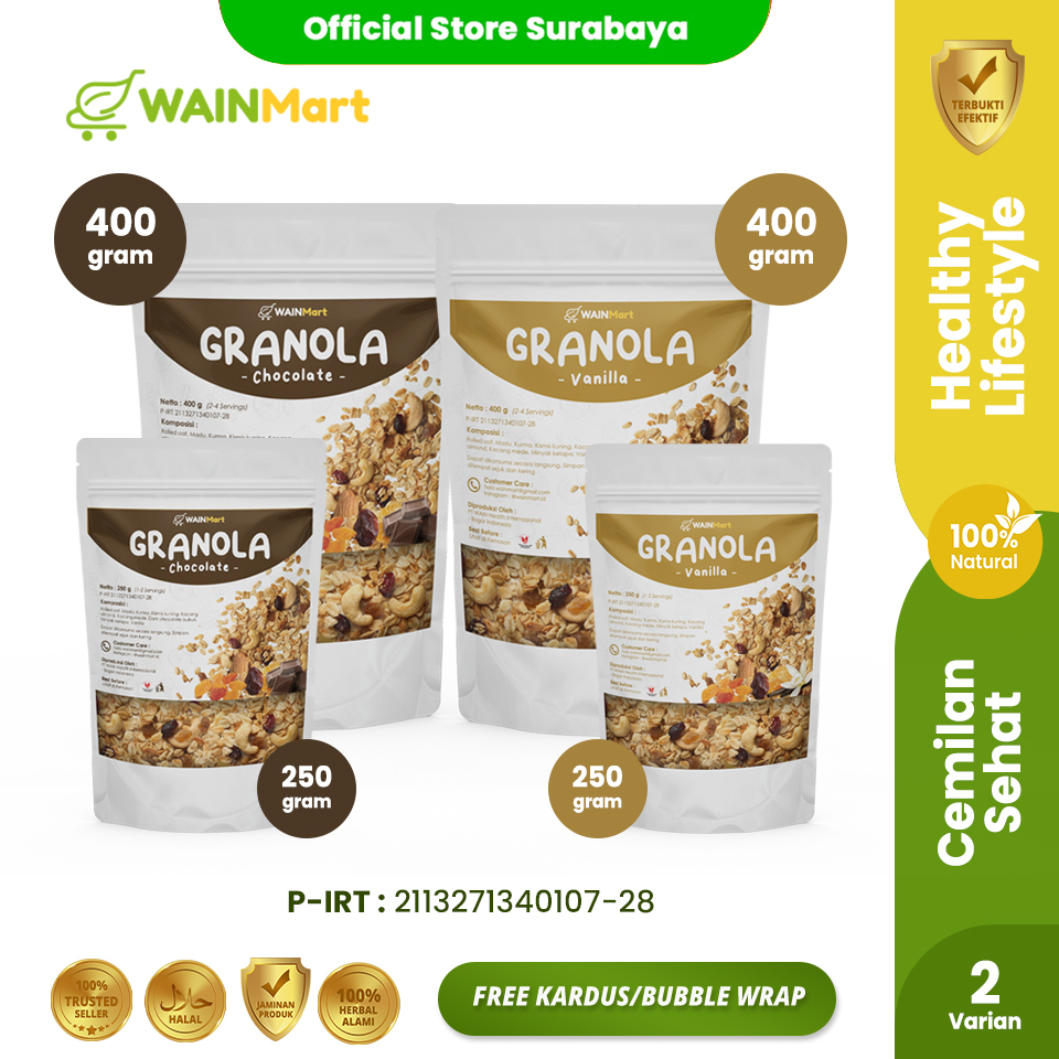 

Granola Wainmart Sereal Oat Cemilan Diet Makanan Sarapan Sehat
