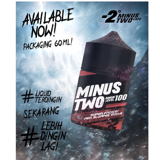 (MERAH) MINUS TWO V3 RED SLURPEE 60ML 3MG