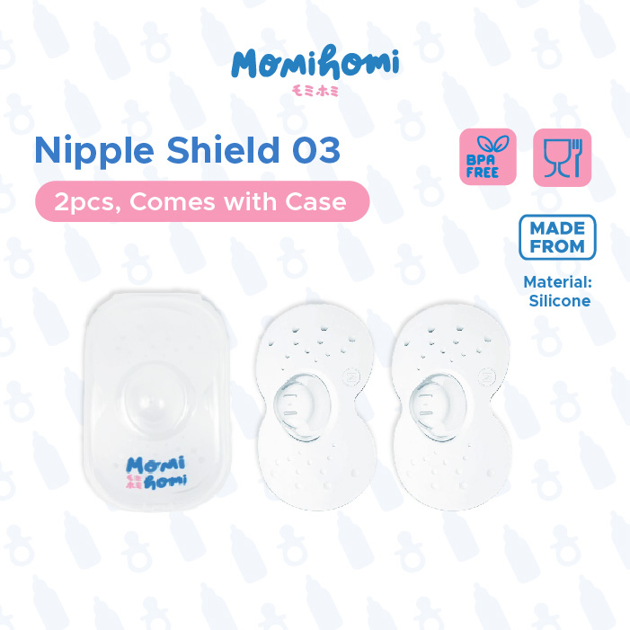 MOMI HOMI Pelindung Puting 03 Bahan Silikon Untuk Menyusui nipple Cover shiled breast pad  BPA Free Bebas Bahan Kimia Nipple Shield