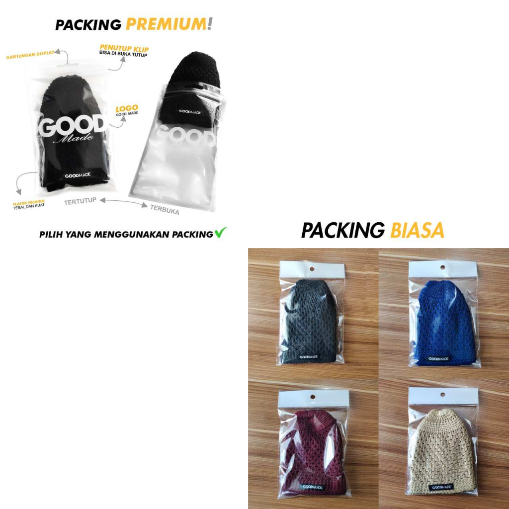 GOOD MADE - Peci Rajut Tebal Dewasa Premium | Peci Haji | COD