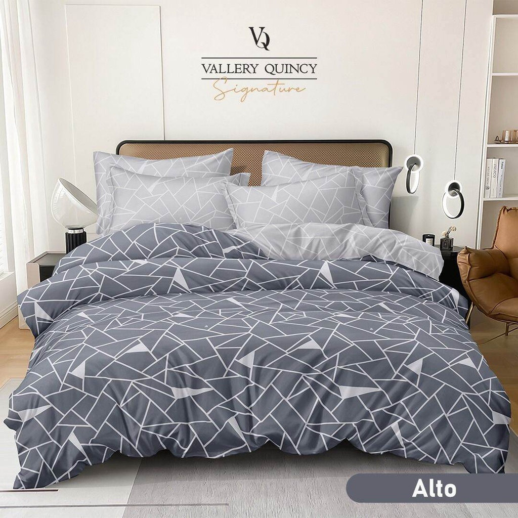 Sprei Katun Jepang VALLERY SIGNATURE King Queen T40 180 180x200 160 160x200 Tinggi 40 cm Sprei Japan Cotton Sutra Organik Tencel motif korea minimalis ready stock murah