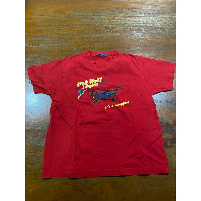 kaos merah cowok lengan pendek merk bossini kids untuk usia 10/11th (preloved)
