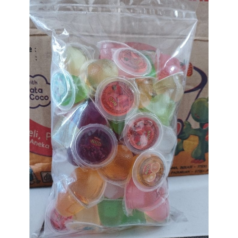 

jelly inaco, mini jelly ,jelly buah ,jelly nata de coco