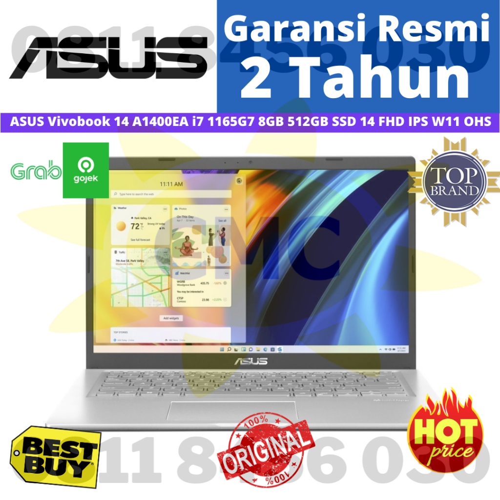 ASUS Vivobook 14 A1400EA i7 1165G7 8GB 512GB SSD 14 FHD IPS W11 OHS