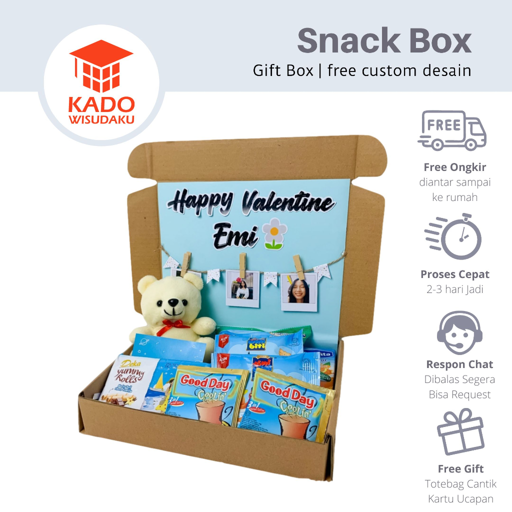 

Snack Box Teddy Valentine