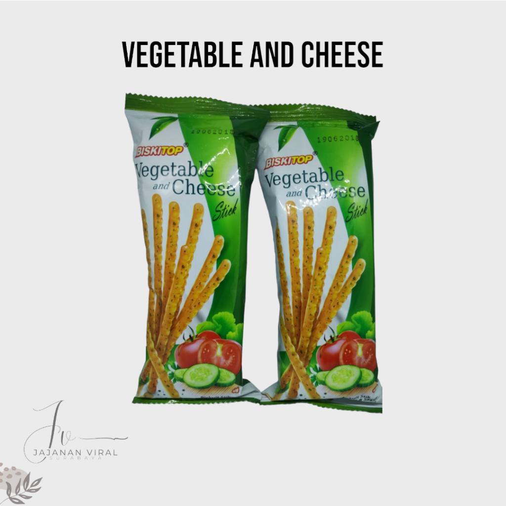 

BISKITOP VEGETABLE AND CHEESE / BISKUIT STIK SAYUR 1PACK 50GRAM