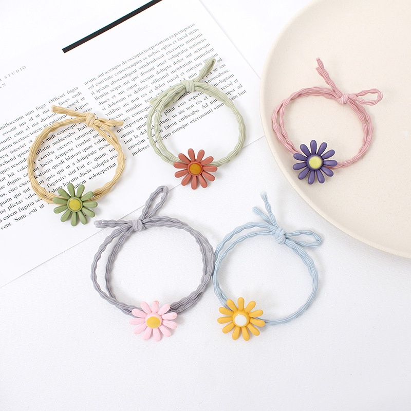 MONSOON - D6111 Kunciran Rambut / Ikat Rambut Elastis / Ikat Rambut Gaya Korea / Rambut Bunga Daisy F5103 (1 PC) / Ikat Karet Rambut