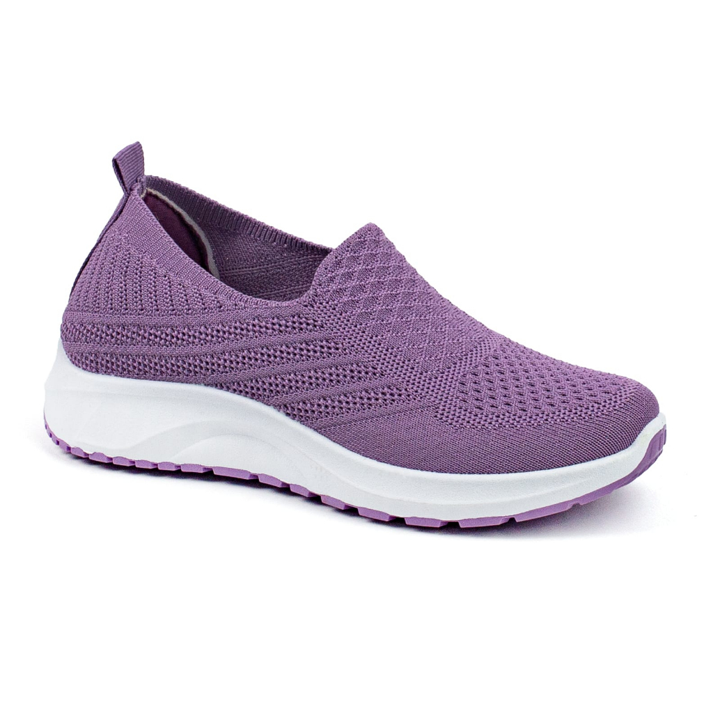 Sepatu Sneakers  Wanita Import Rajut Cewek Sport Shoes Kasual Fashion Wanita Model Terbaru 2023 Slip On K8141