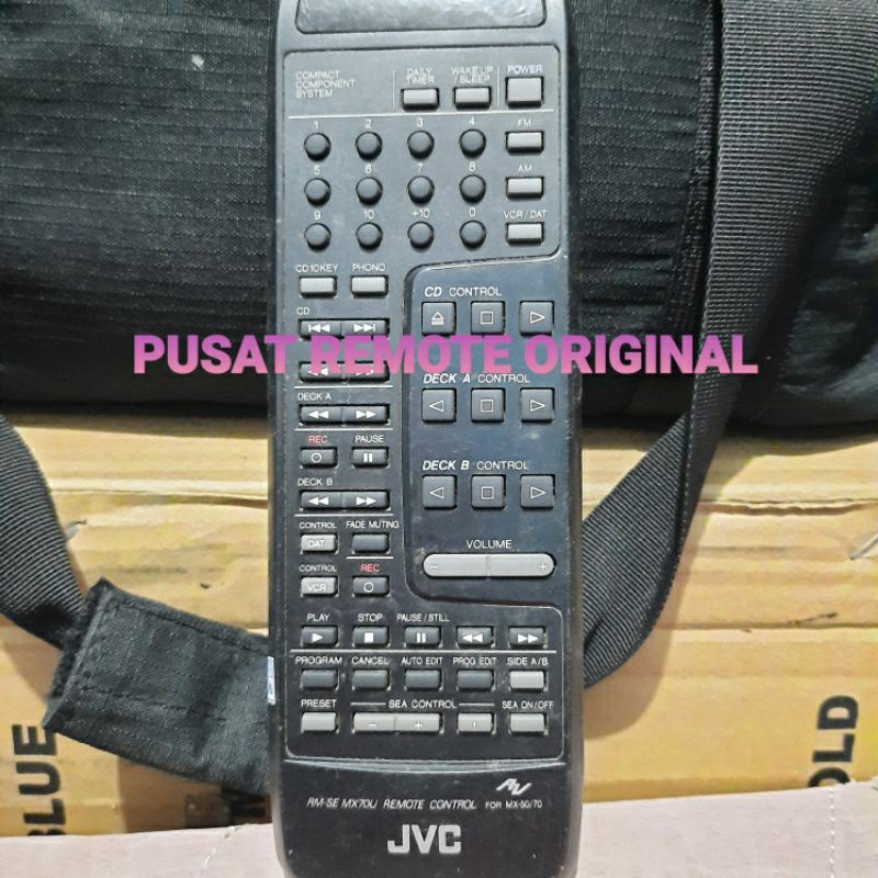REMOTE REMOT DVD TAPE JVC RM-SE MX70U ORIGINAL ASLI