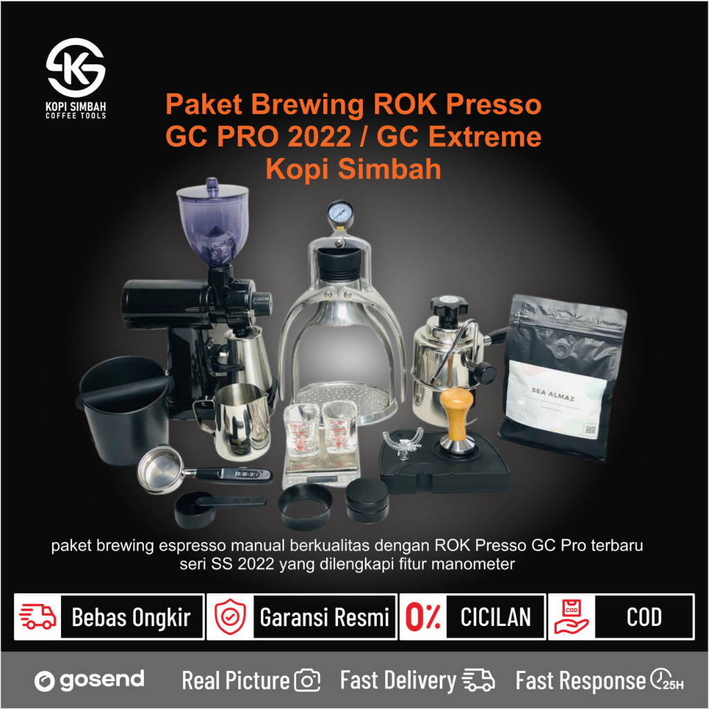 Paket BREWING ROK PRESSO GC PRO EXTREME Alat Seduh Pembuat Kopi Espresso Usaha Kedai Cafe Coffee Mak