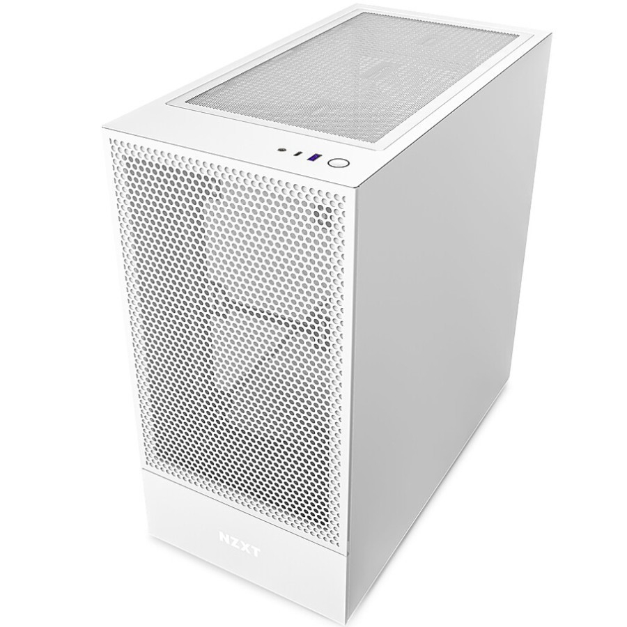 NZXT H5 Flow Matte White Mid Tower ATX Case Casing PC Free Fan