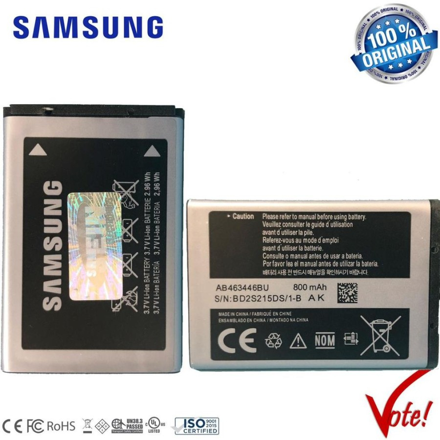 Battery BATERAI BATREY Samsung C3303 C140 E1272 1080 original C3303 / C3300 / C3520 / C5212 / C140 / E1080 / E1205 / E1228 / E1272 / E2330 / E2530 / E339 / B189