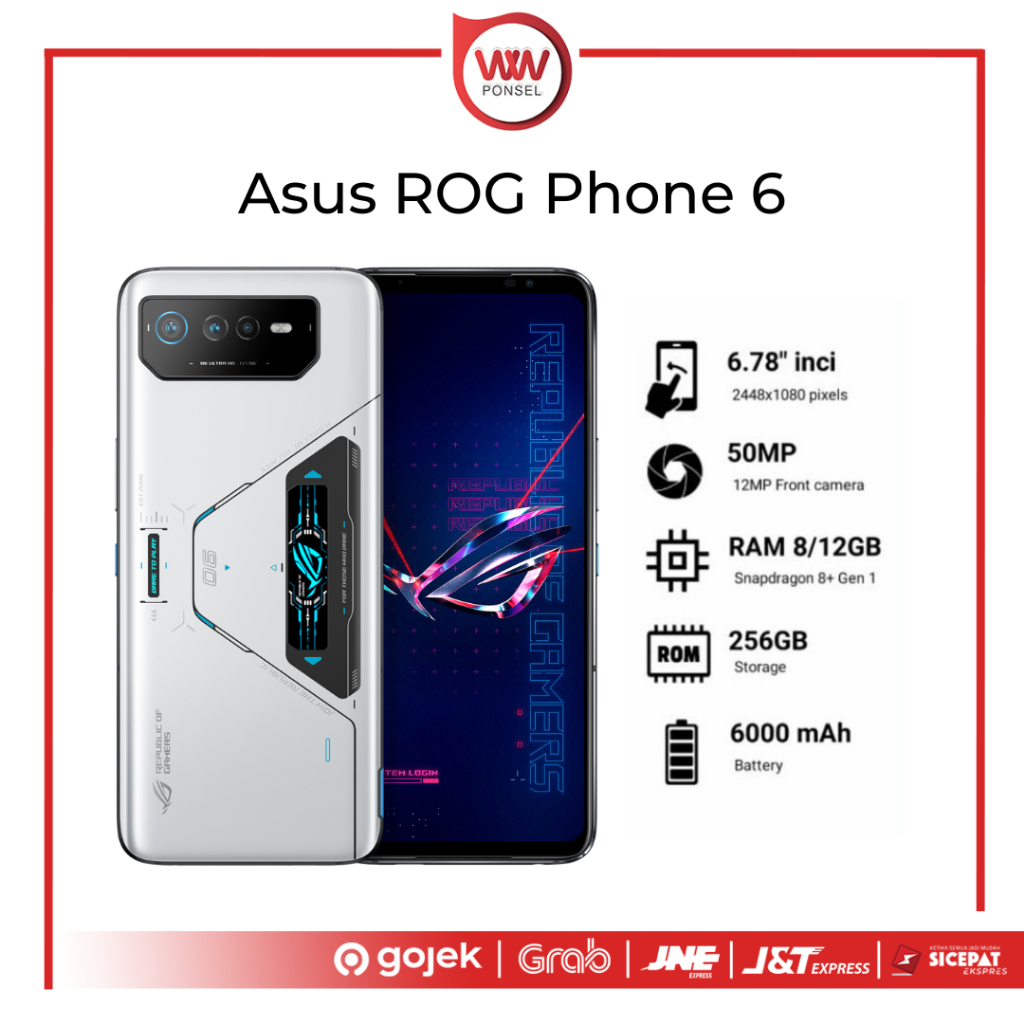 Hp Asus ROG Phone 6 RAM 8GB Internal 256GB Gaming Phone Garansi Resmi