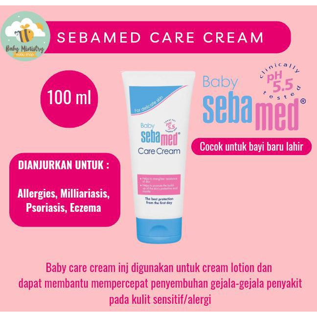 SEBAMED BABY CARE CREAM LOTION (100 ML) / LOTION BAYI / LOTION ALERGI / LOTION BABY / RUAM / LUKA