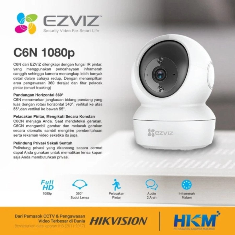 NA - Kamera CCTV 360 EZVIZ - Wifi Night Vision Smart ip Camera C6N