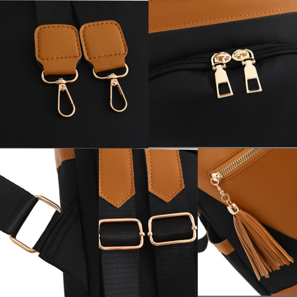 TAS RANSEL WANITA KULIT TEFANIA TA784B7 KOREA IMPORT BACKPACK COKLAT CEWEK REMAJA KEKINIAN PUNGGUNG GENDONG SEKOLAH KULIAH KERJA BESAR FASHION PREMIUM MURAH BATAM SIMPLE