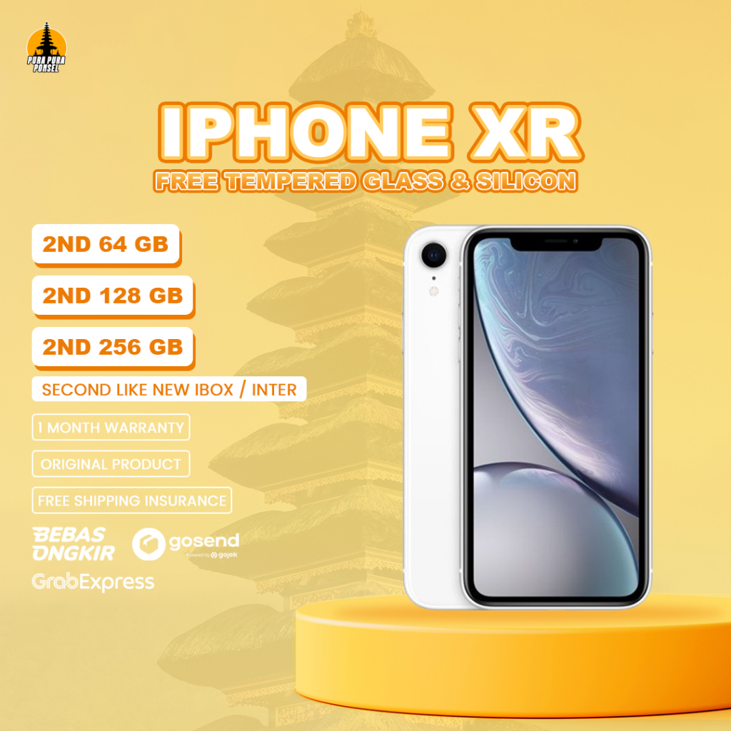 IPHONE XR 64GB 128GB 256GB SECOND IBOX-INTER GARANSI