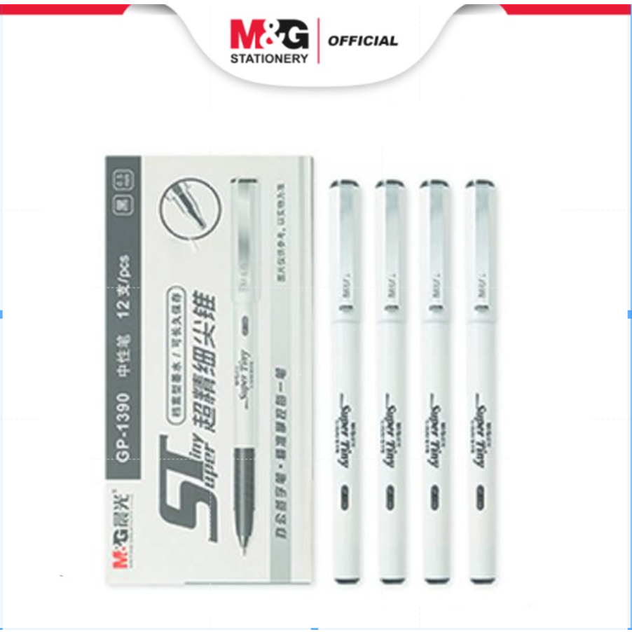 

M&G Gel Pen 0.5mm Ujung Lancip Penulisan Lancar Super Tiny Tip Super smooth Biru 3pcs