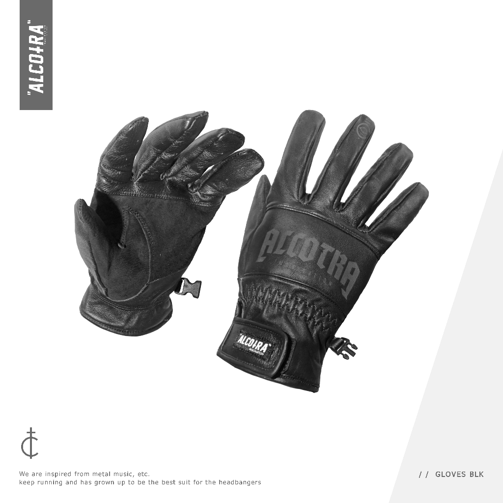 GLOVES BLACK // SARUNG TANGAN KULIT ALCOTRA HITAM
