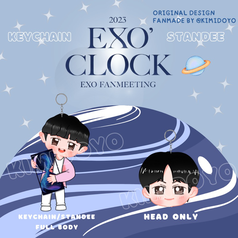 [PO] KEYCHAIN STANDEE ACRYLIC EXO MURAH FANMEET EXO'CLOCK CHIBI EXOL