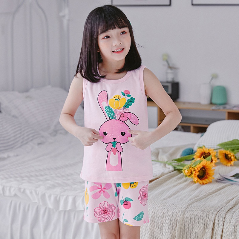 YUU BABY Setelan Anak Singlet IMPORT / Set Kaos + Celana Pendek Anak Cewek Cowok / Stelan Bayi Perempuan / Baju Anak Laki Laki