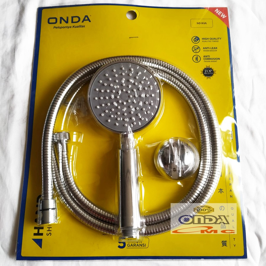 Hand Shower Mandi Flexible Hose Chrome New 1/2 Inch ONDA SO-KUL-1P2