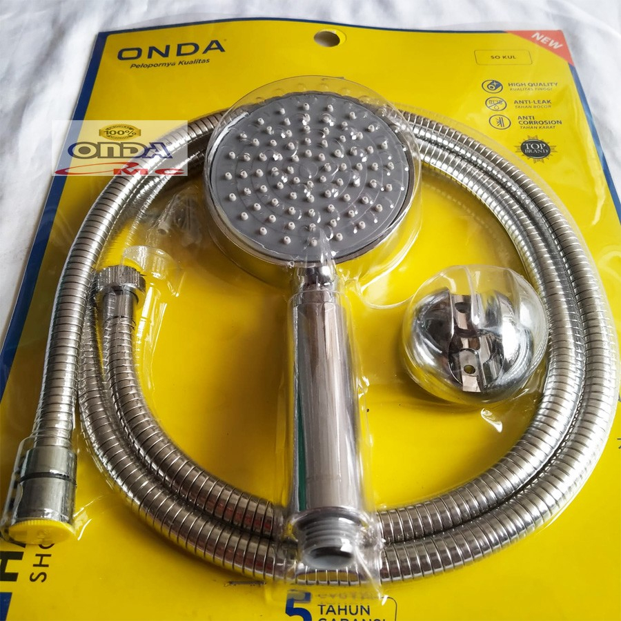 Hand Shower Mandi Flexible Hose Chrome New 1/2 Inch ONDA SO-KUL-1P2