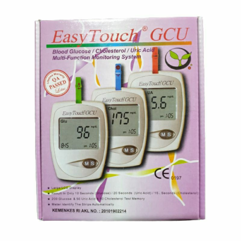 Alat Cek Gula Darah 3 in 1 Easy Touch Gcu Alat Cek Gula Darah Kolesterol Asam Urat