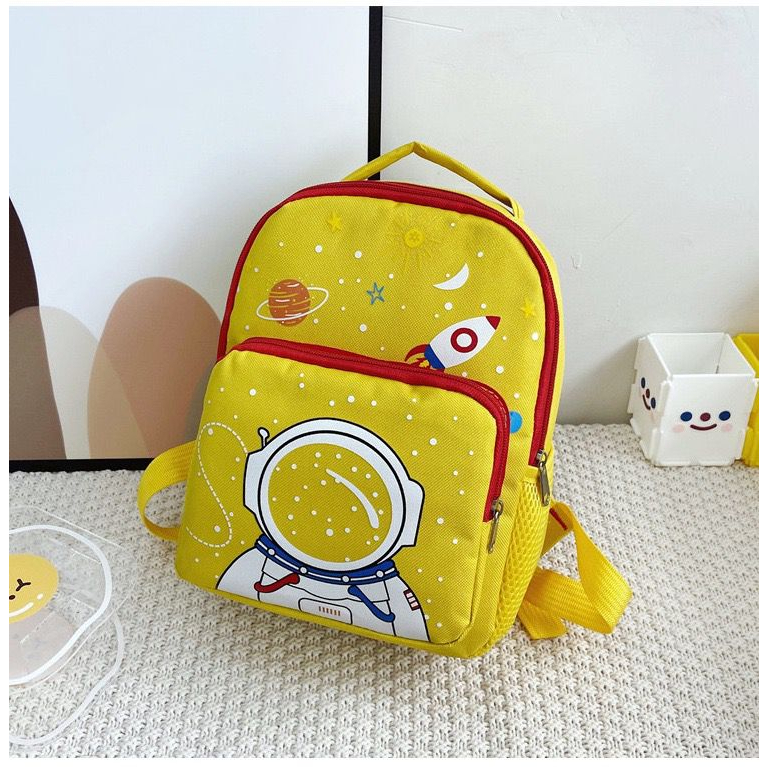 T-013 IMPORT Tas Ransel Sekolah Anak TK/PAUD Motif Astronot / Tas Sekolah Anak Cewek Cowok