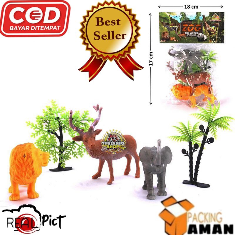 COD PROMO OCT 202 MAINAN ANAK ZOO THE WORLD MAINAN HEWAN ROBOT BINATANG KARET ISI 3PCS / MAINAN EDUK