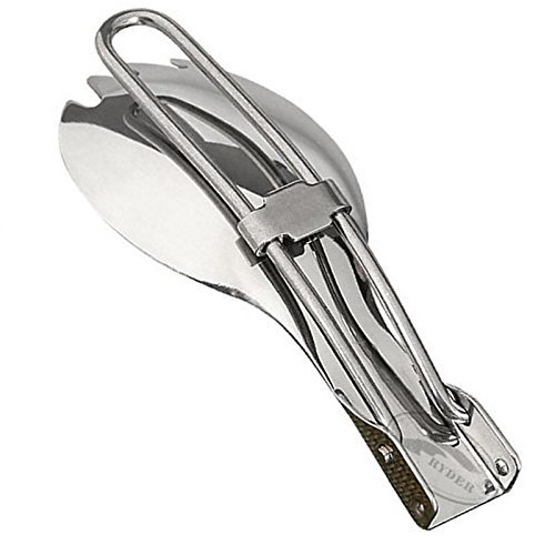 KNIFEZER Foldable Spoon Fork Sendok Garpu Lipat Stainless Steel - SVGF2 - Silver