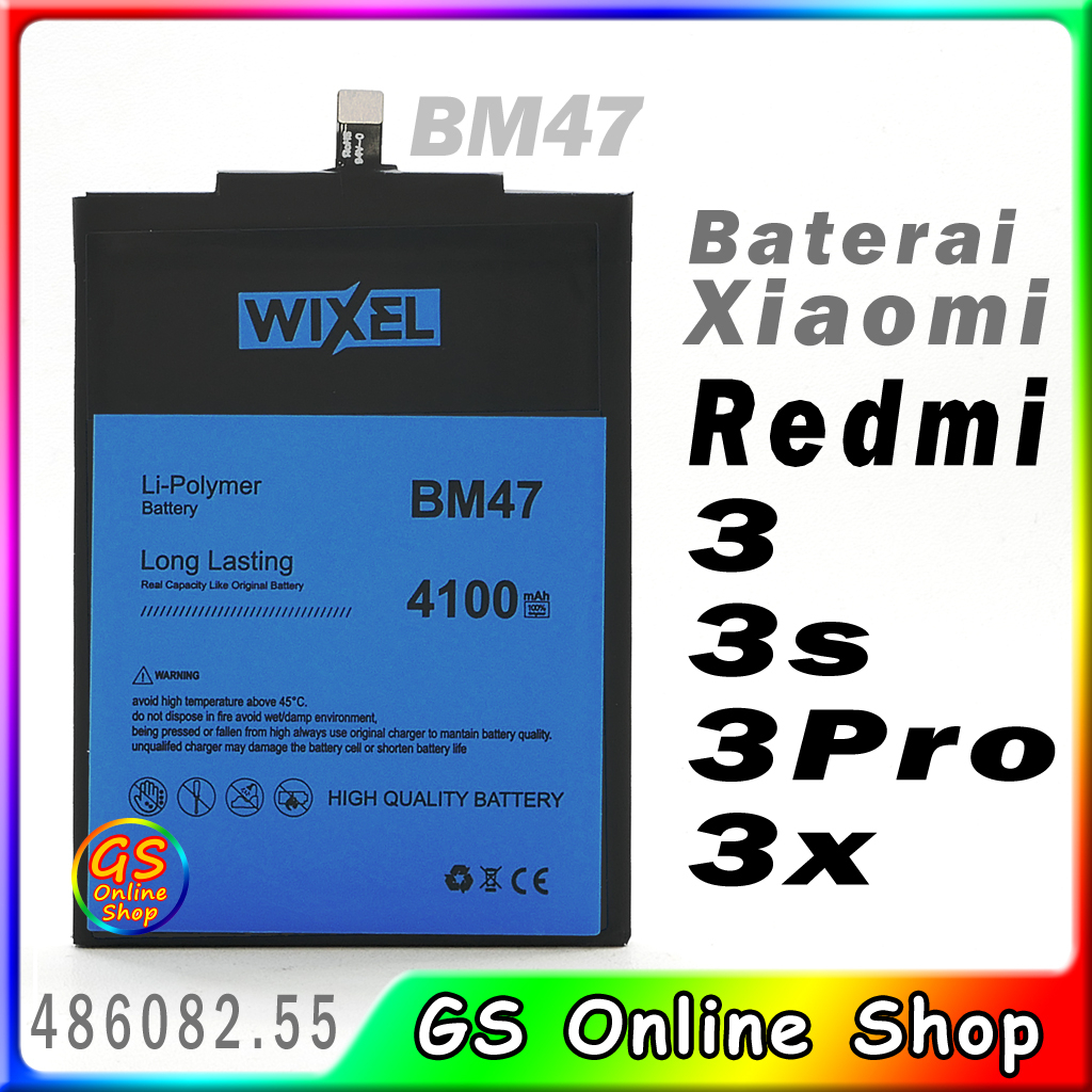 Baterai Wixel BM47 Xiaomi Redmi 3 3S 3Pro 3x