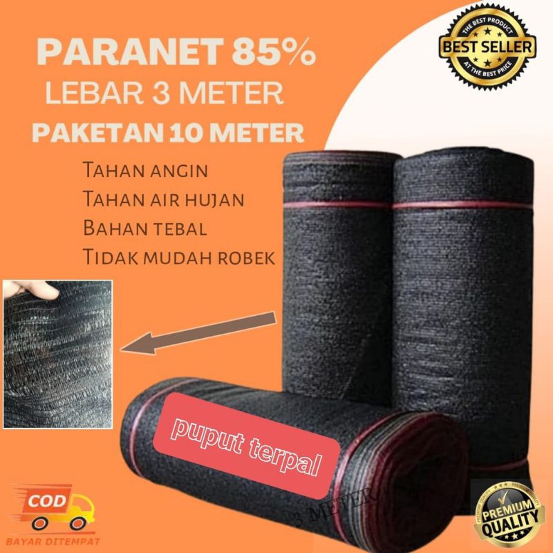 Paranet tanaman 85% Eceran Lebar 3 meter / paranet peneduh tanaman