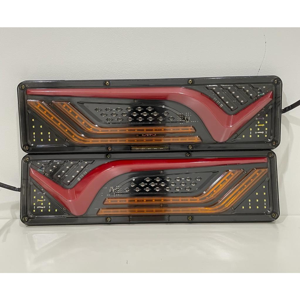 Stop Lamp 24 Volt Truk Model V / Lampu Rem LED Truck Variasi 24V Model V