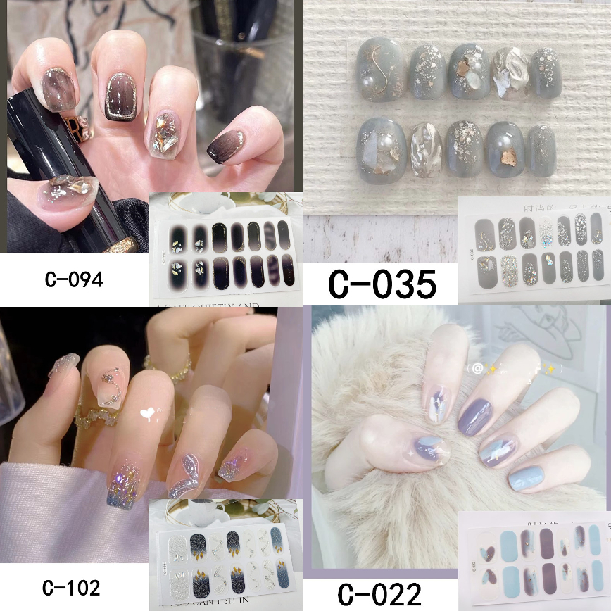 14Pcs/Stiker Kuku Murah / Nail Art Sticker / Nail Art Stiker / Nail Art &amp; Sticker C &amp; CCL Series Premium