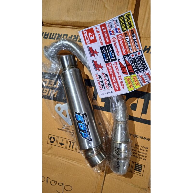 Knalpot racing dos pnp nmax old knalpot dos nmax old bas  gahar free stiker