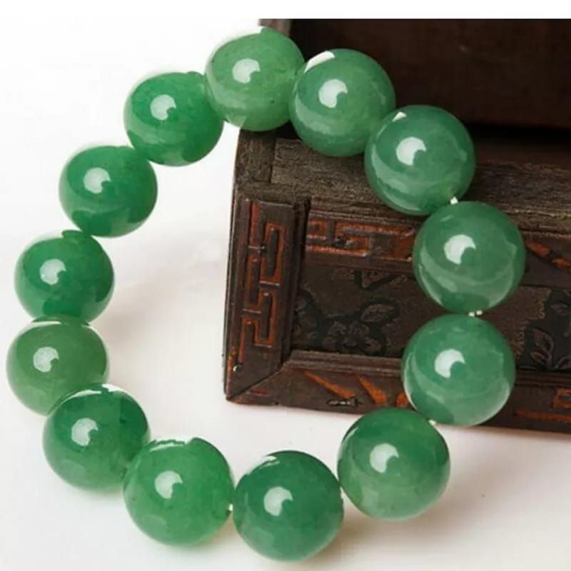 Gelang batu giok taiwan butir besar 12mm natural
