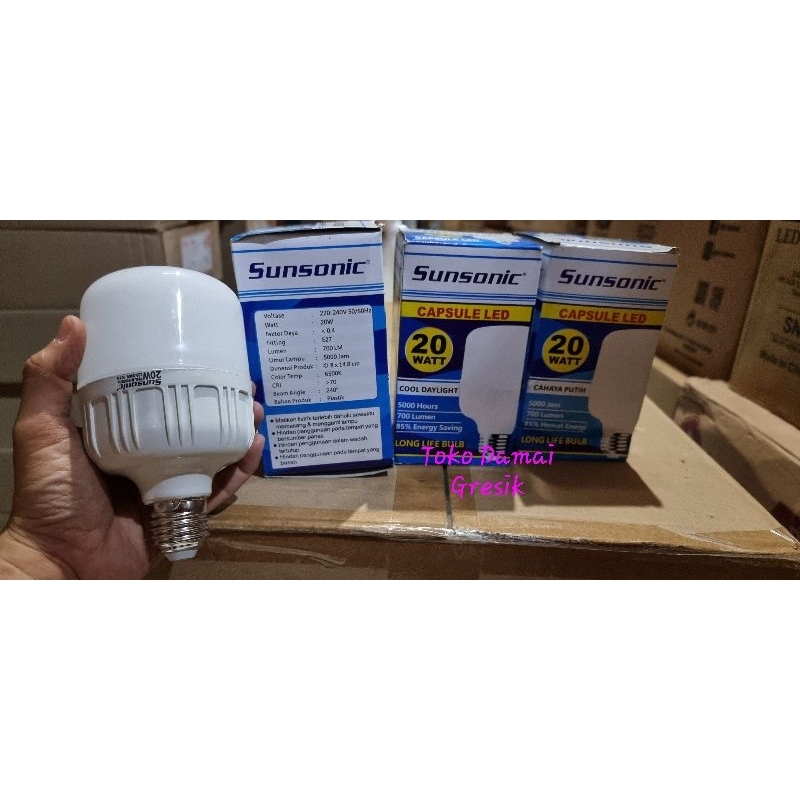 Sunsonic Led bulb capsule 20w bagus murah