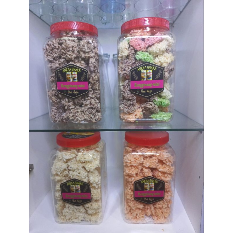 

rengginang mini matang toples besar ukuran 4 Ltr netto -+550 gr