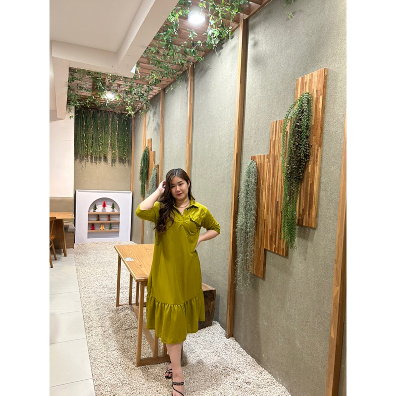 MIKHA midi dress knit - dres mini pocket
