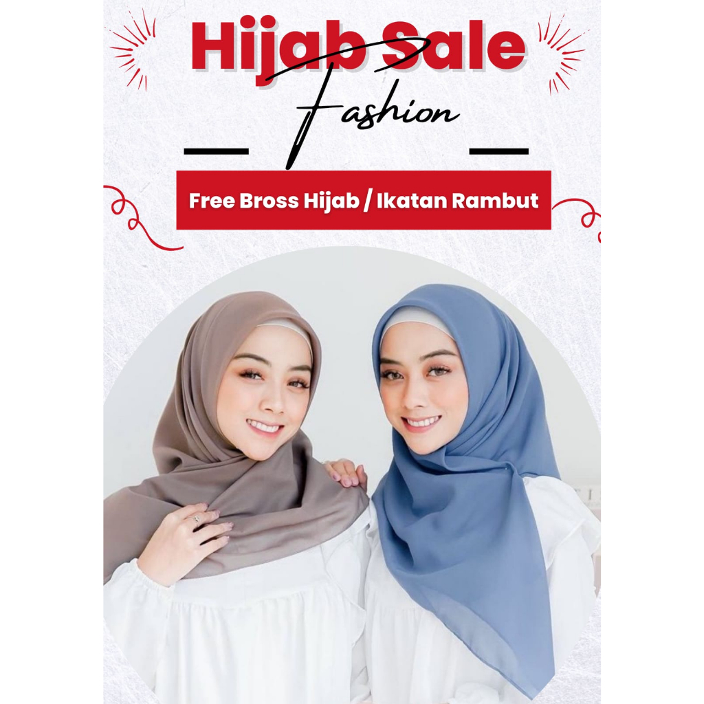 Hijab Bella Square Segi Empat / Jilbab Segi Empat Bella Square