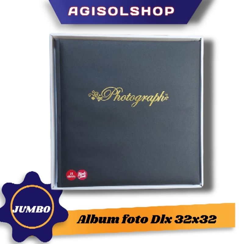 Album foto magnetic Dlx jumbo cover fotografh exclusive 32x32cm / album foto pernikahan Album foto k