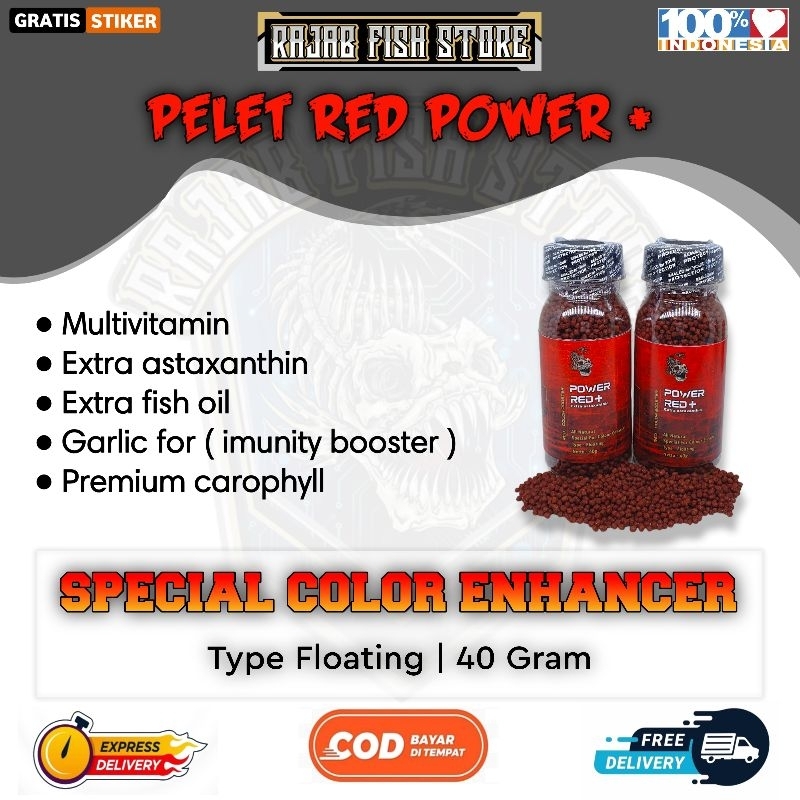 PELET RED BOOSTER++ BLOODS PELET POWER RED termurah diskon/pelet red power/pelet ikan/ by rajabfishs